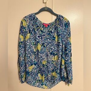 NWOT Lilly Pulitzer Willa Tunic Resort White Zest For Life Size XS